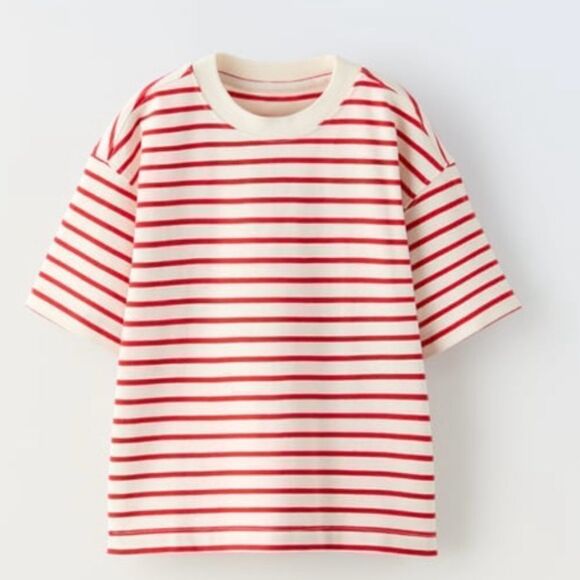 Zara Boys Striped Short Sleeve Tshirt - Picture 1 of 2